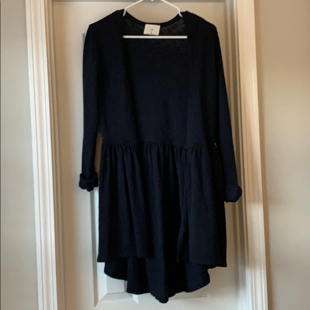 T.La Navy Cardigan Sweater